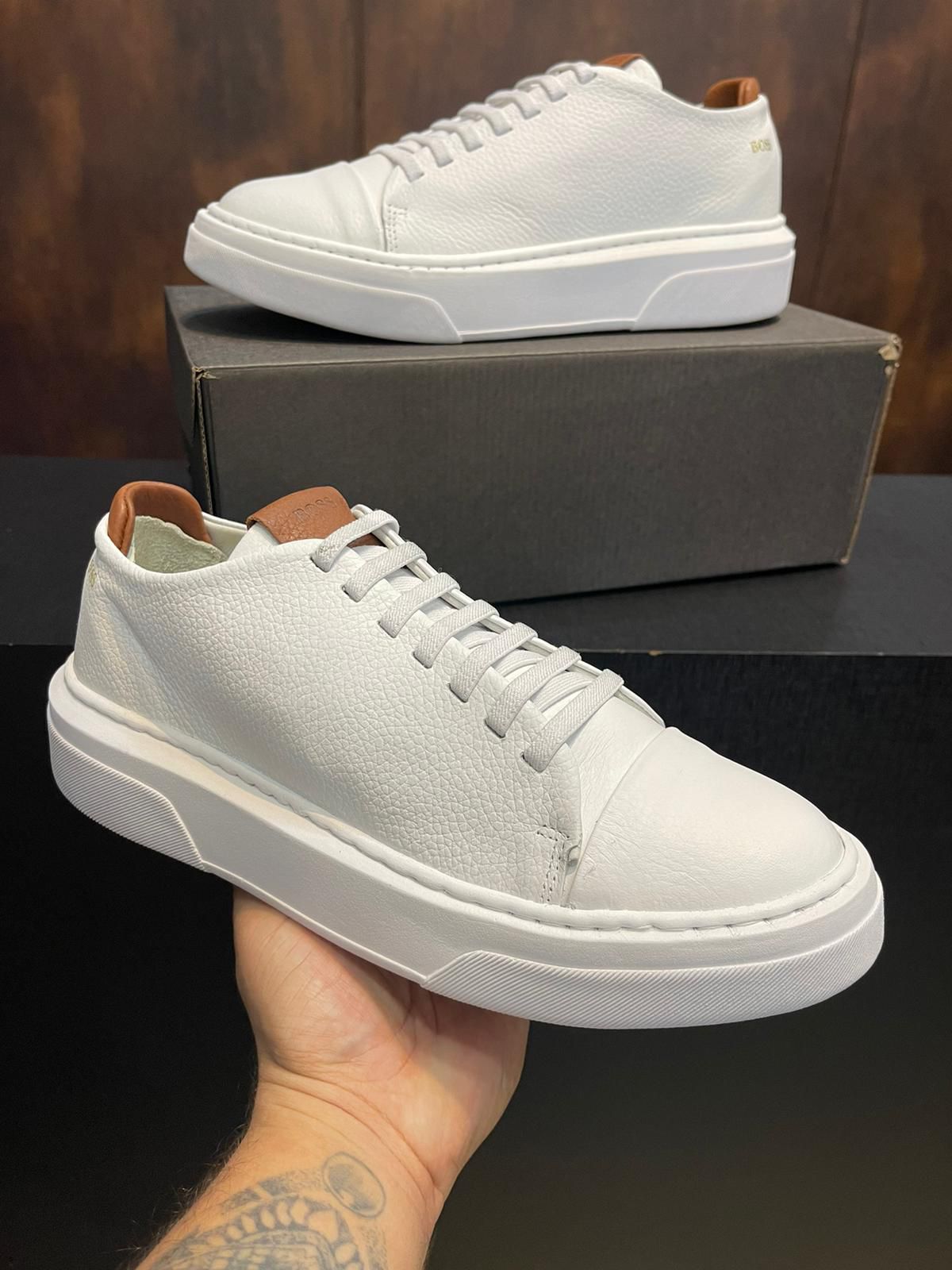 Tenis JK Hugo B0SS Sneaker Couro Legitimo